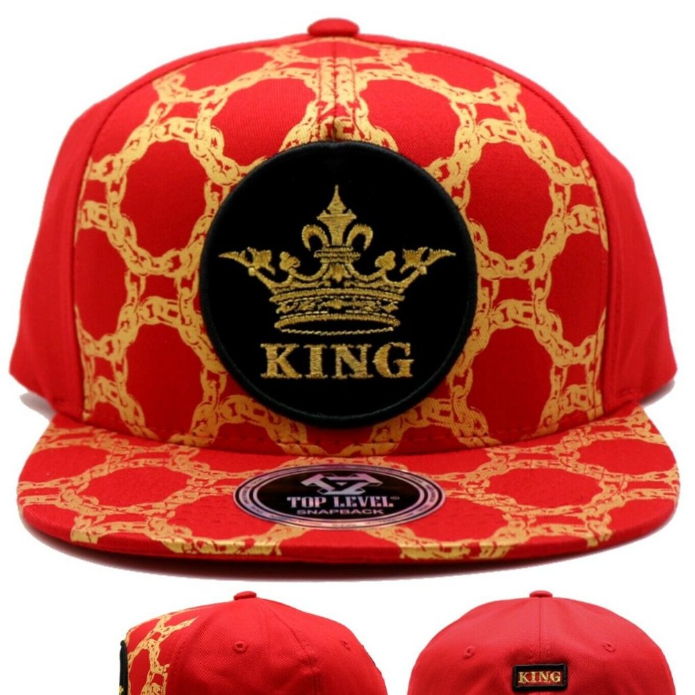 Crowned King Top Level LUXE Chains Snapback Hat